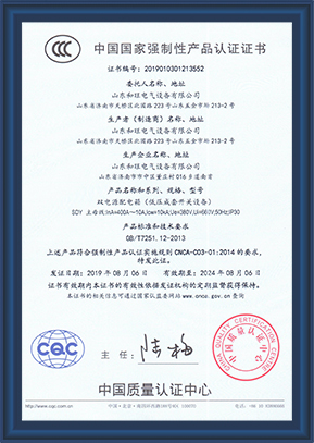 成套配电柜资质证明